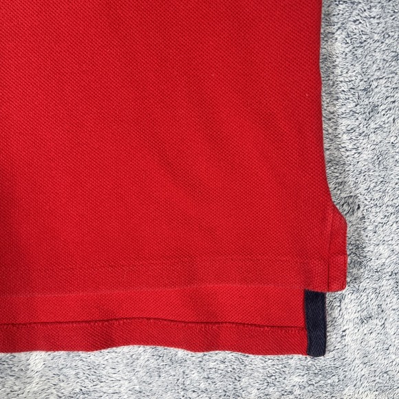 Polo Ralph Lauren VINTAGE SS Rugby Polo Men's M Red Blue Colorblock Yellow Pony - Picture 6 of 16